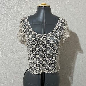 Elegant Cream Lace Women's Top